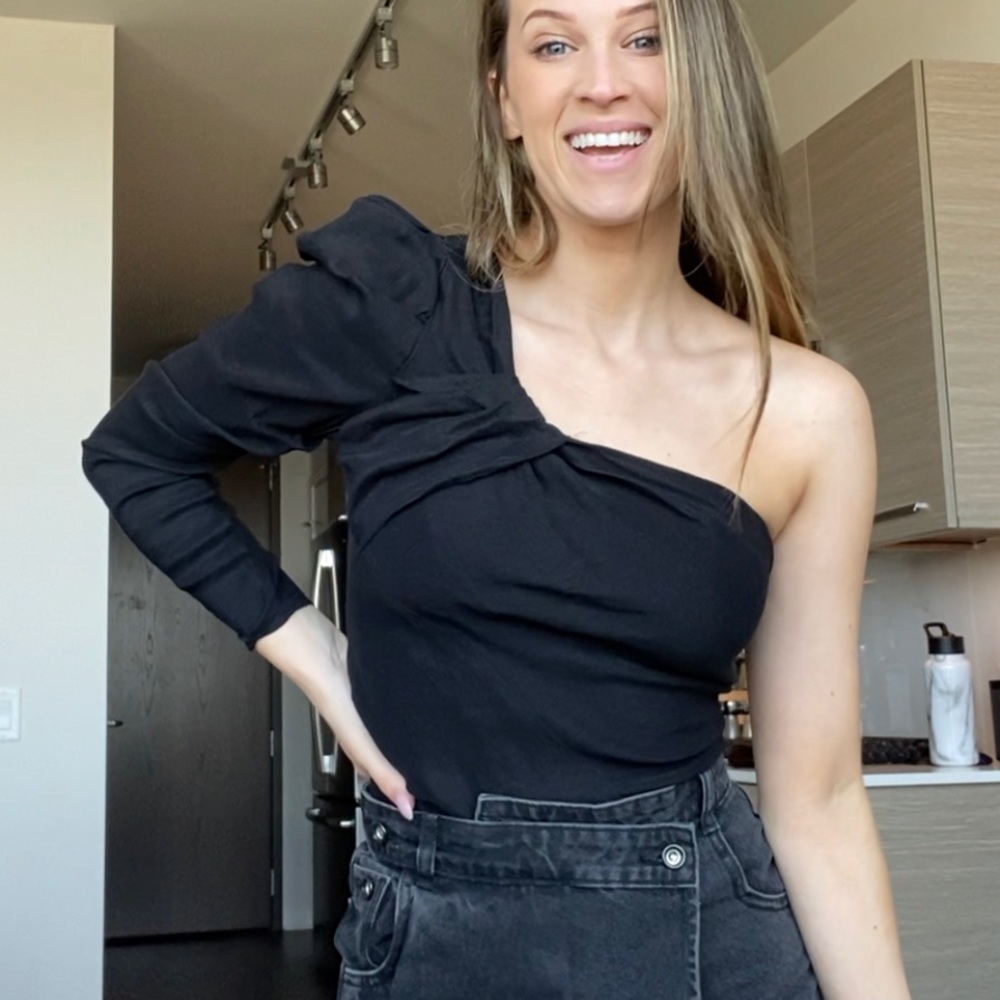Zara one shoulder top